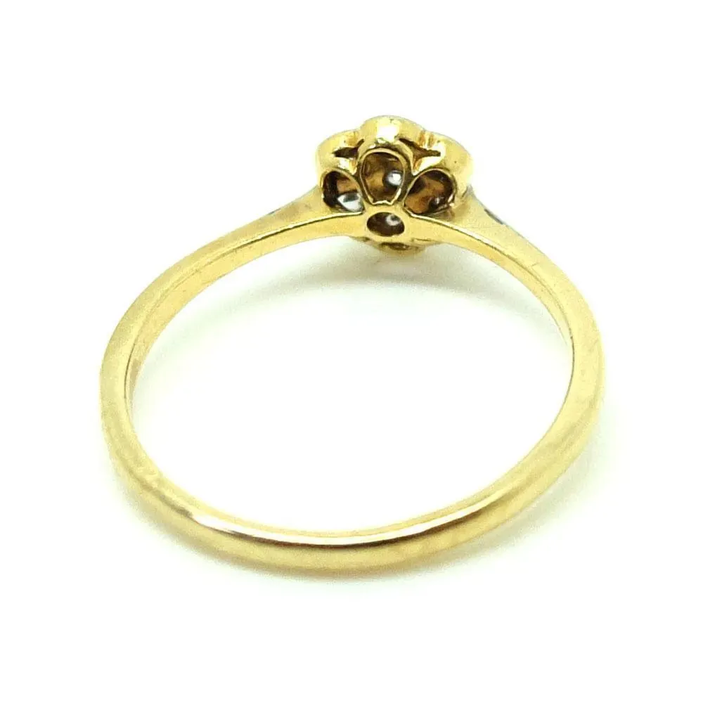 Antique Edwardian 1910 Diamond Daisy Ring