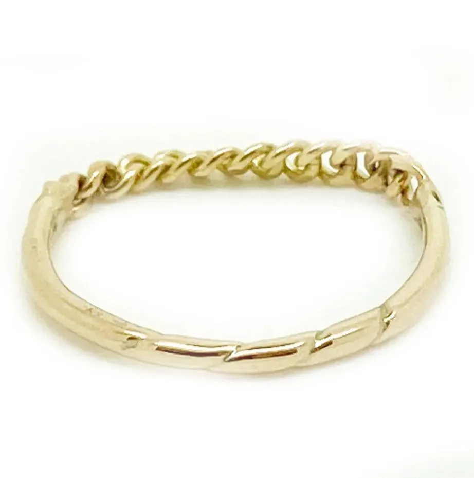 Antique Victorian 9ct Gold Chain Ring