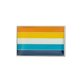 Aroace Pride Rectangle Enamel Pin