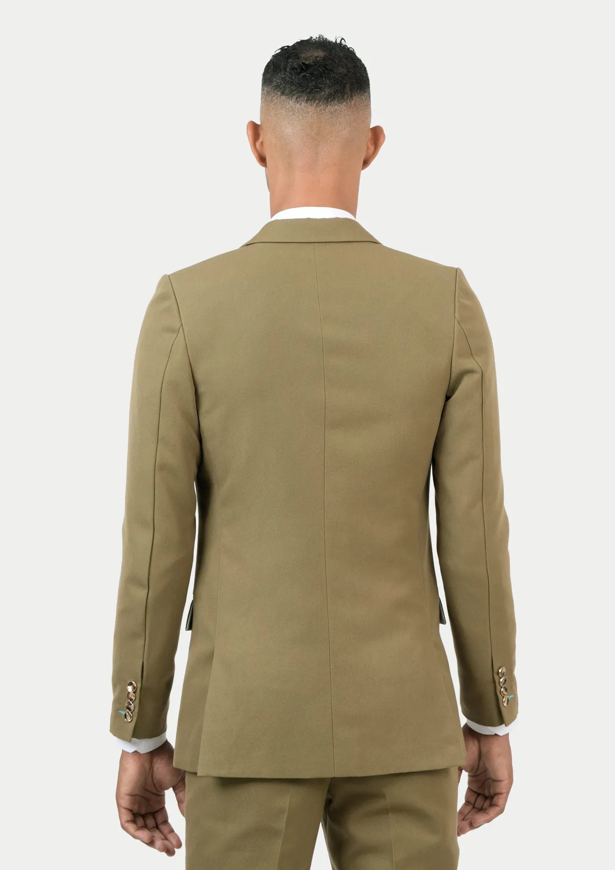 Astor British Khaki Cotton Suit