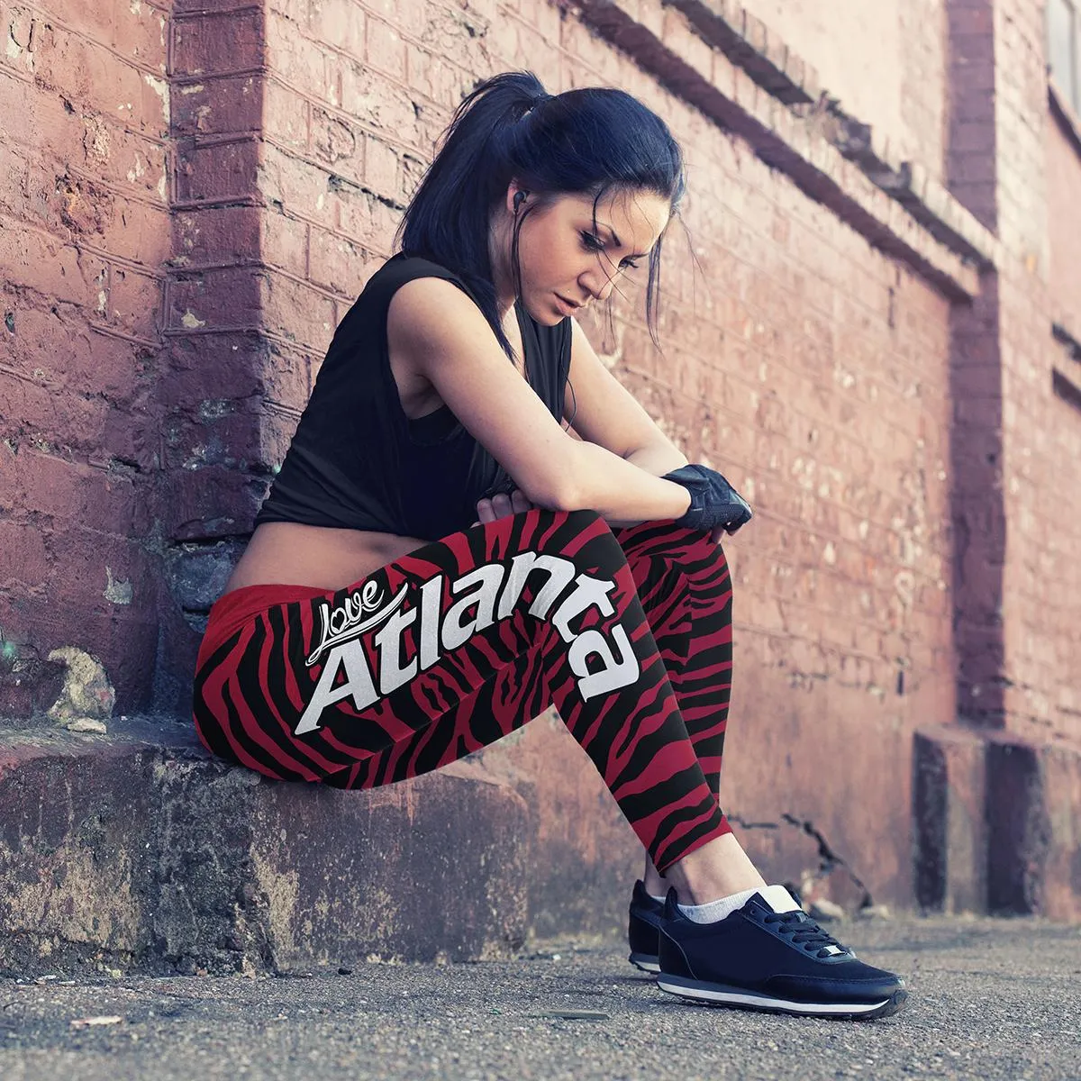 Atlanta Football Striped Leggings