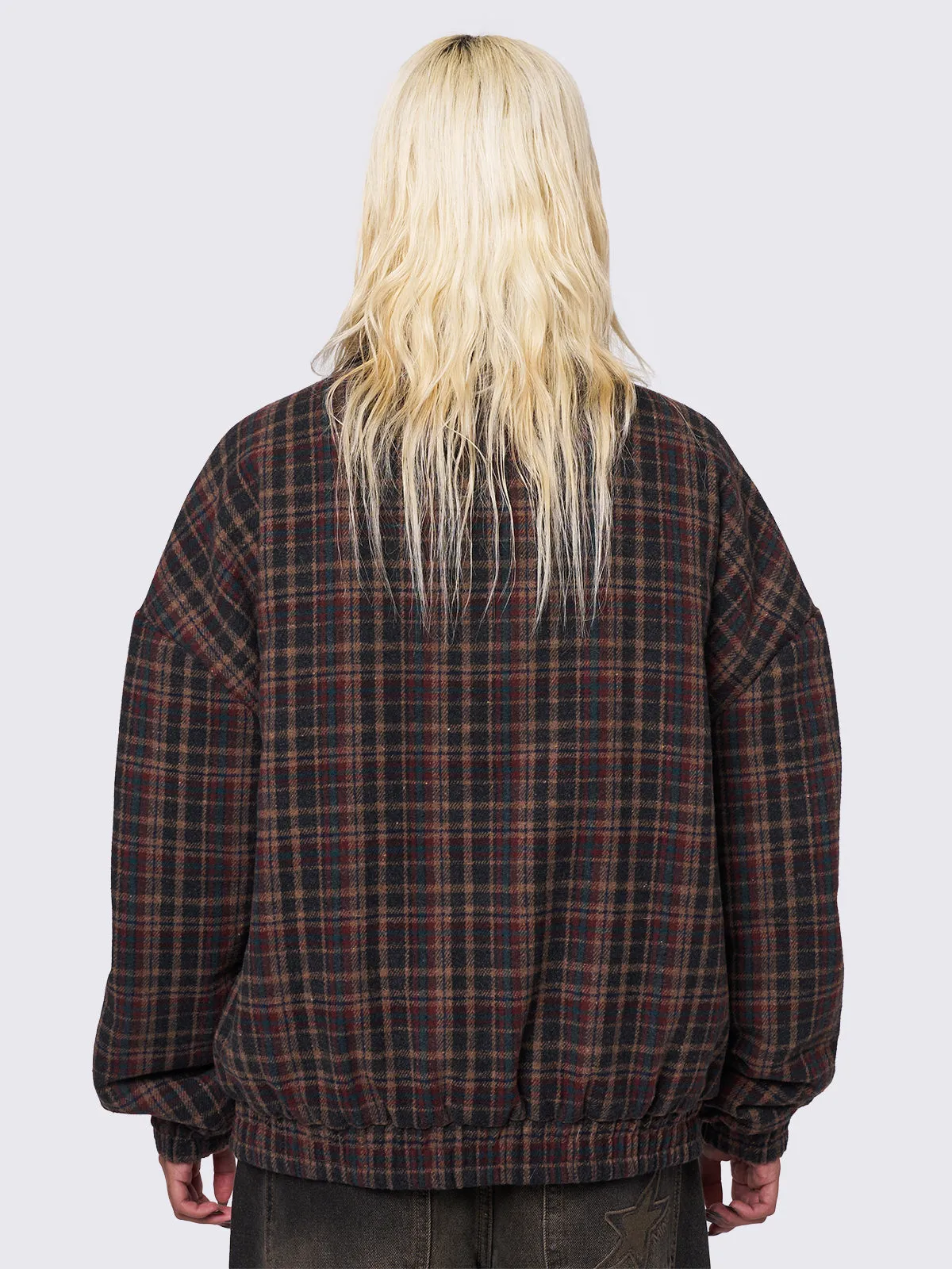 Ava Plaid Bomber Jacket