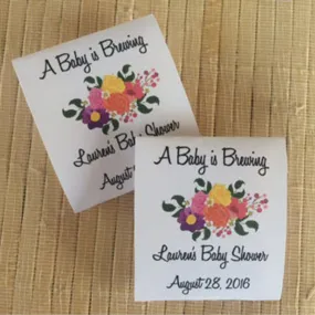 Baby shower tea favors