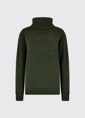 Belleek Chunky Roll Neck Sweater - Olive