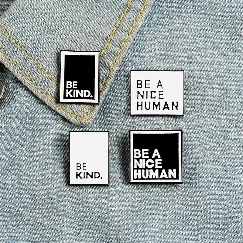 Black & White Enamel Pins
