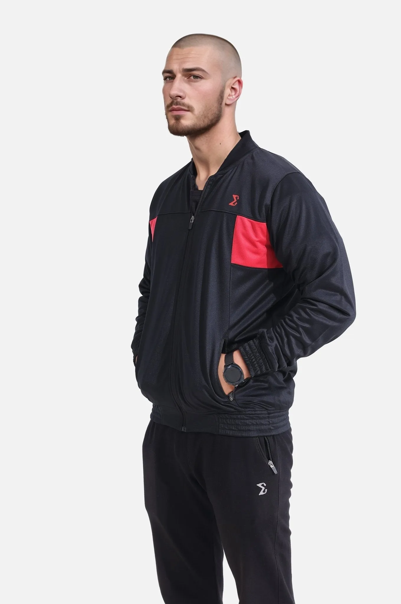 Black Men Tracksuit Jacket