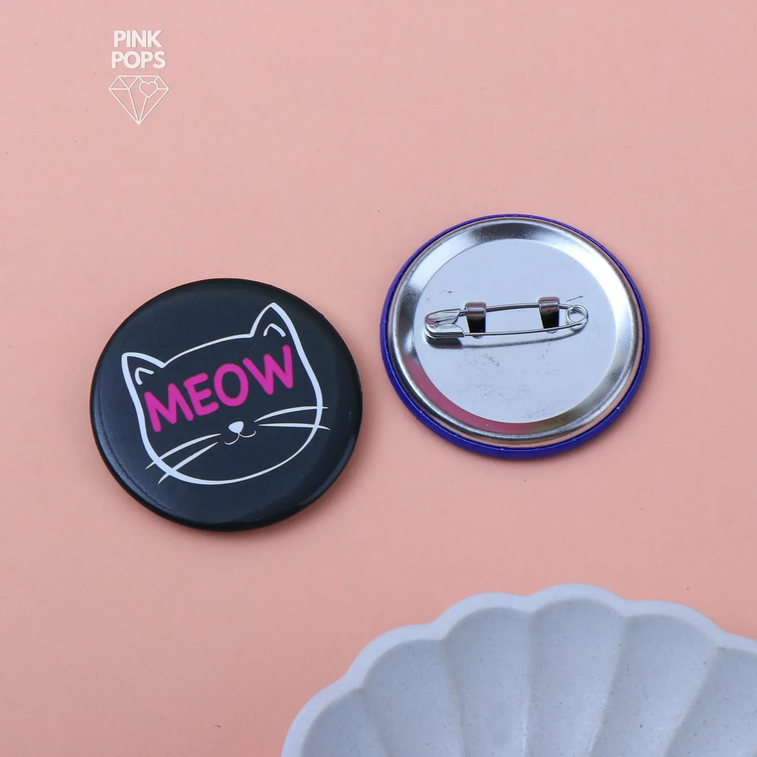 Black Meow Badge