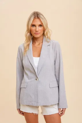 Blazer | Linen | Light Gray