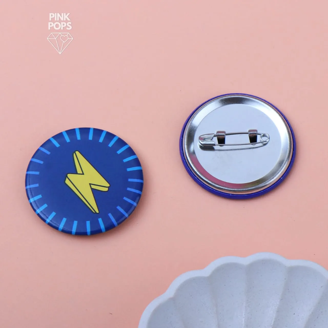 Blue Flash Acrylic Pin