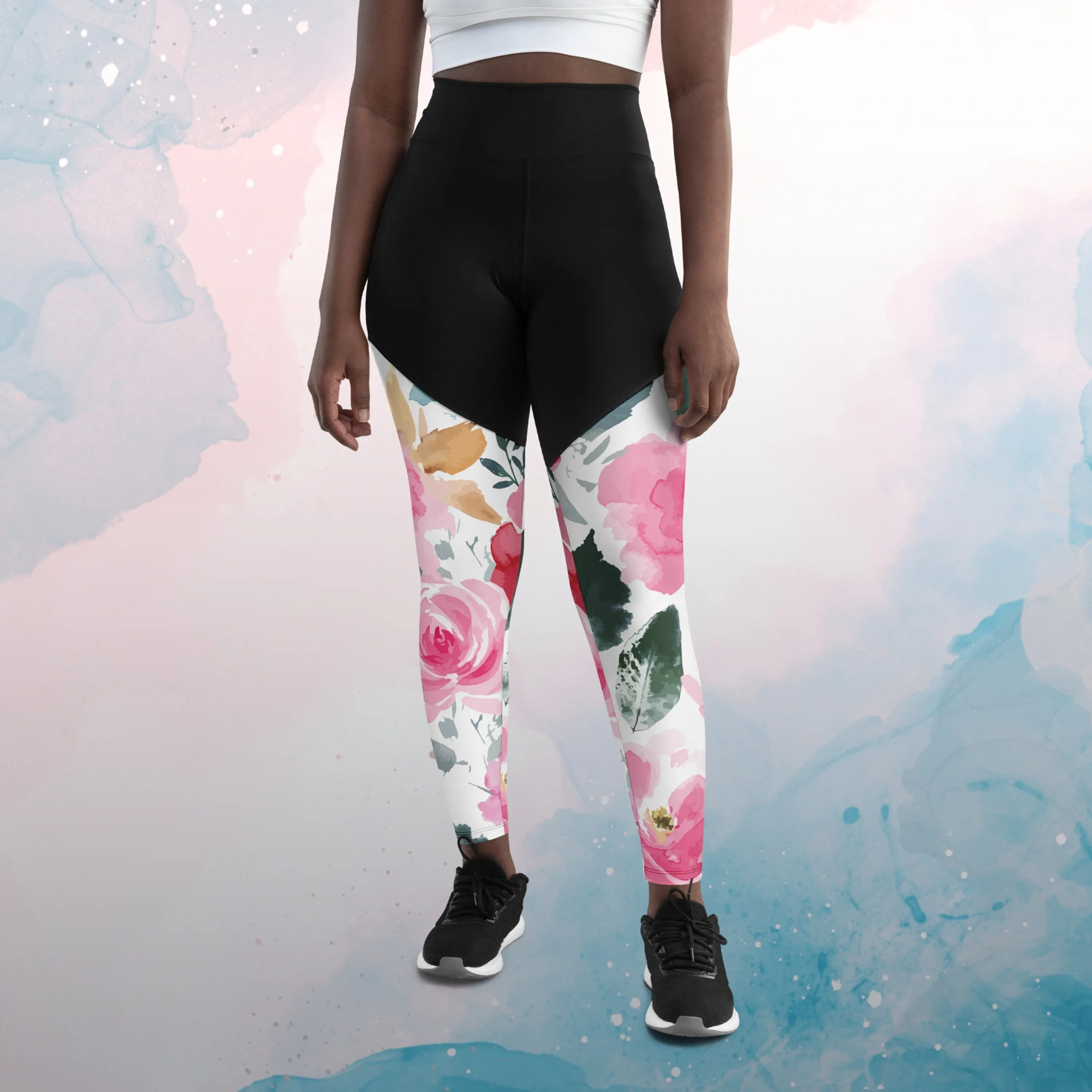 Bold Gorgeous Floral Women's Compression Sports Leggings