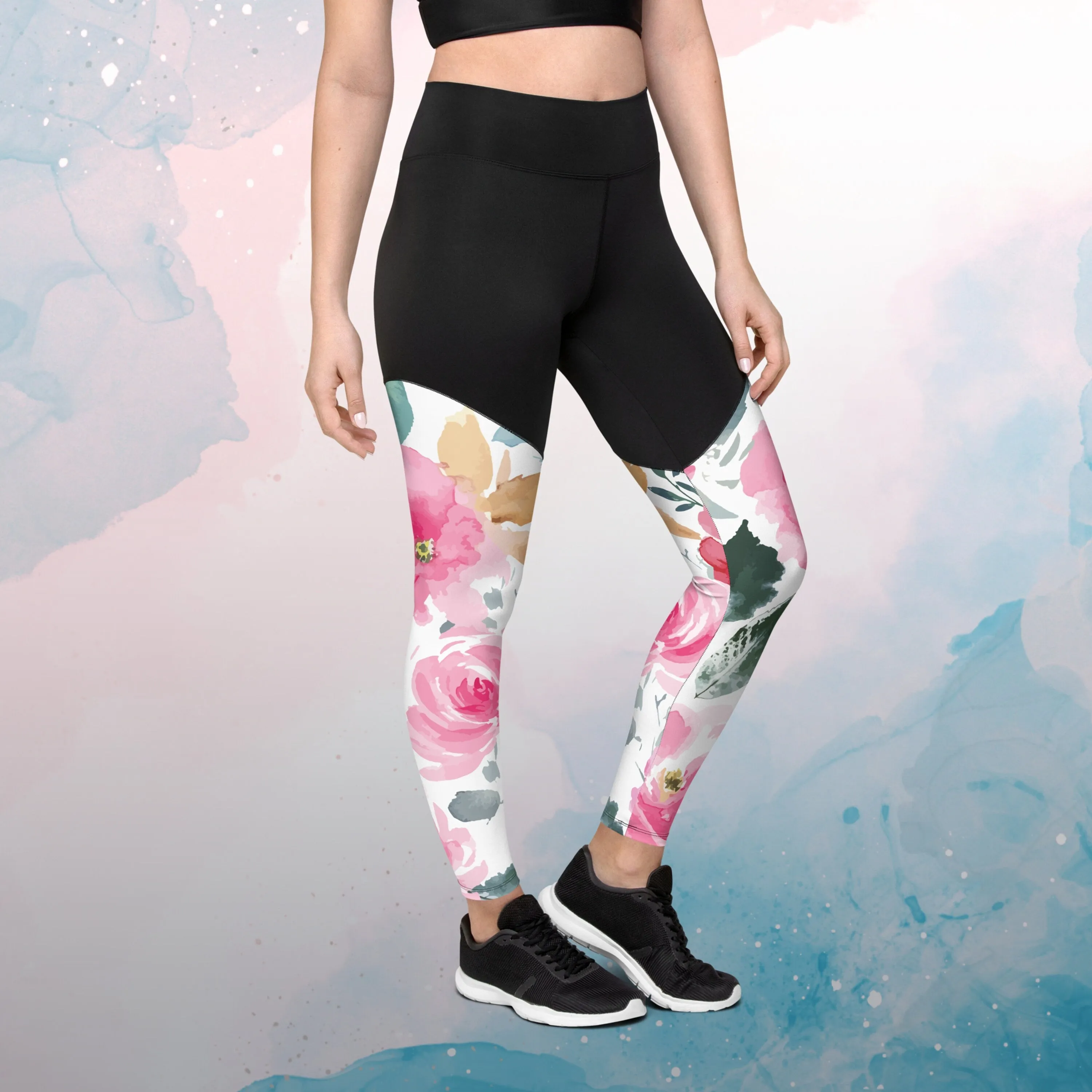 Bold Gorgeous Floral Women's Compression Sports Leggings