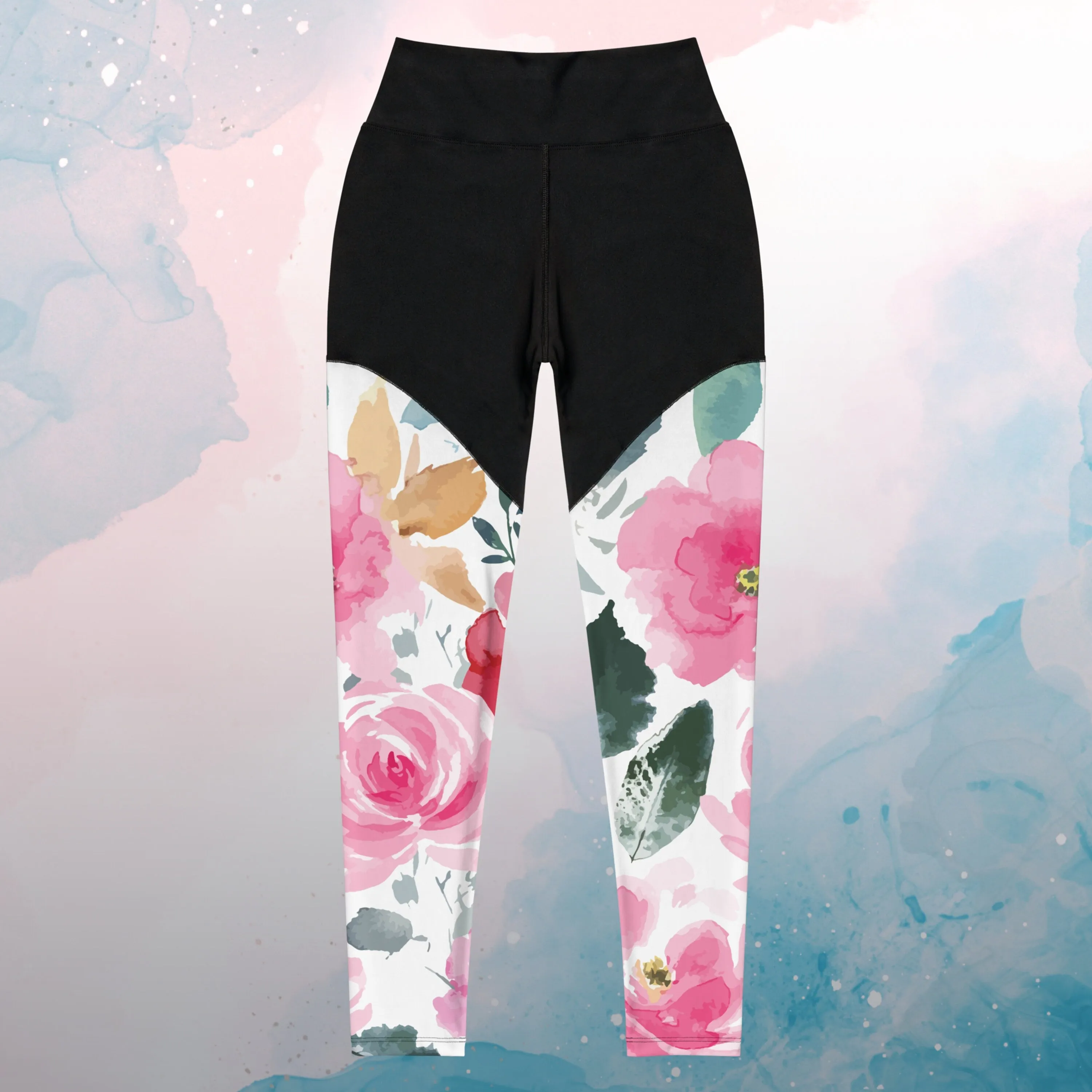 Bold Gorgeous Floral Women's Compression Sports Leggings