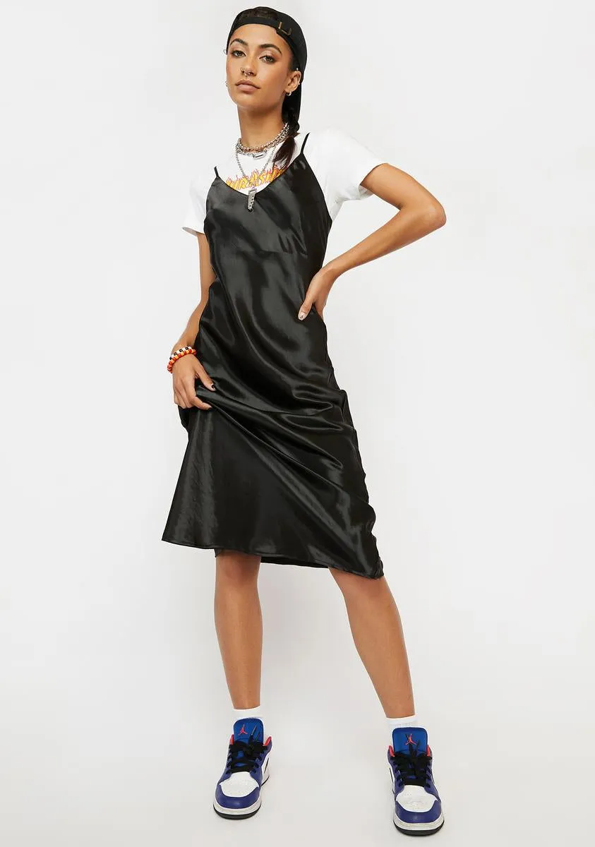 Boulevard Satin Slip Dress