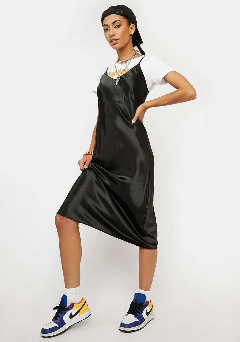 Boulevard Satin Slip Dress