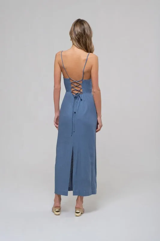 Braid Back Midi Dress