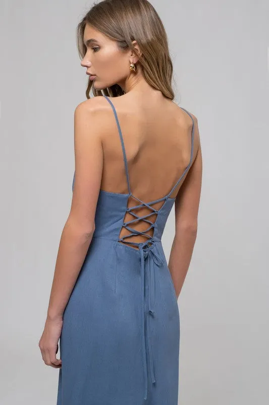 Braid Back Midi Dress