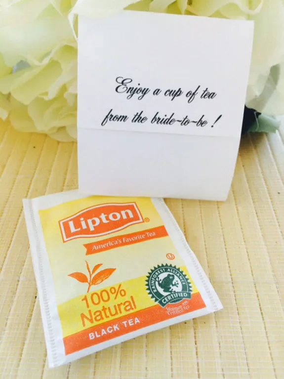 Bridal Shower Tea Pot Tea Packet Favors