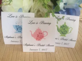 Bridal Shower Tea Pot Tea Packet Favors