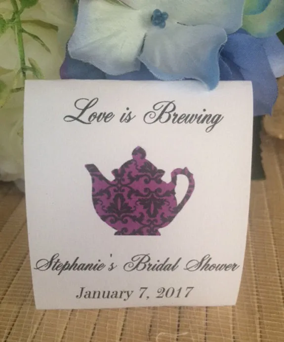 Bridal Shower Tea Pot Tea Packet Favors