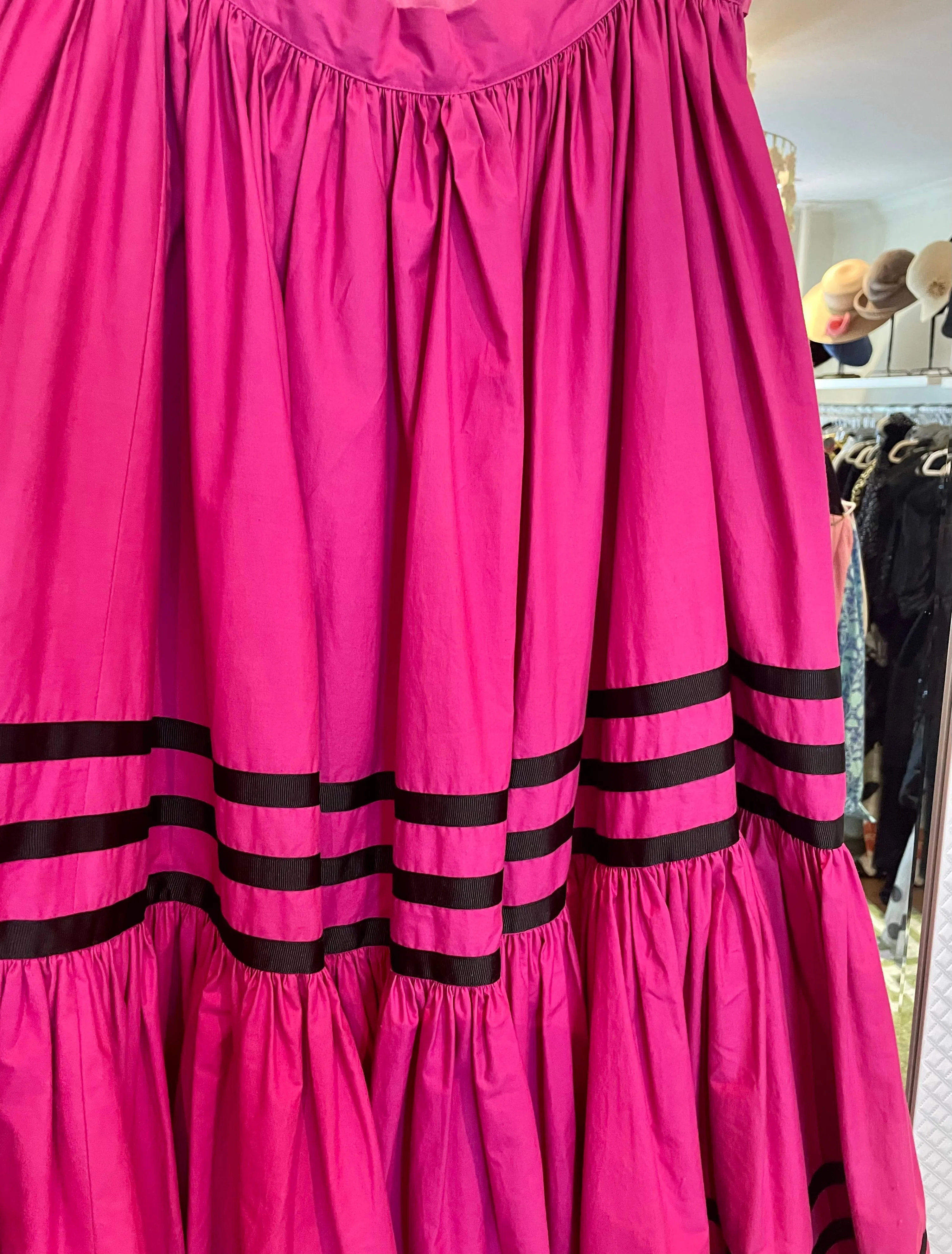 Bright Pink Ribbon Skirt by Adrienne Vittadini