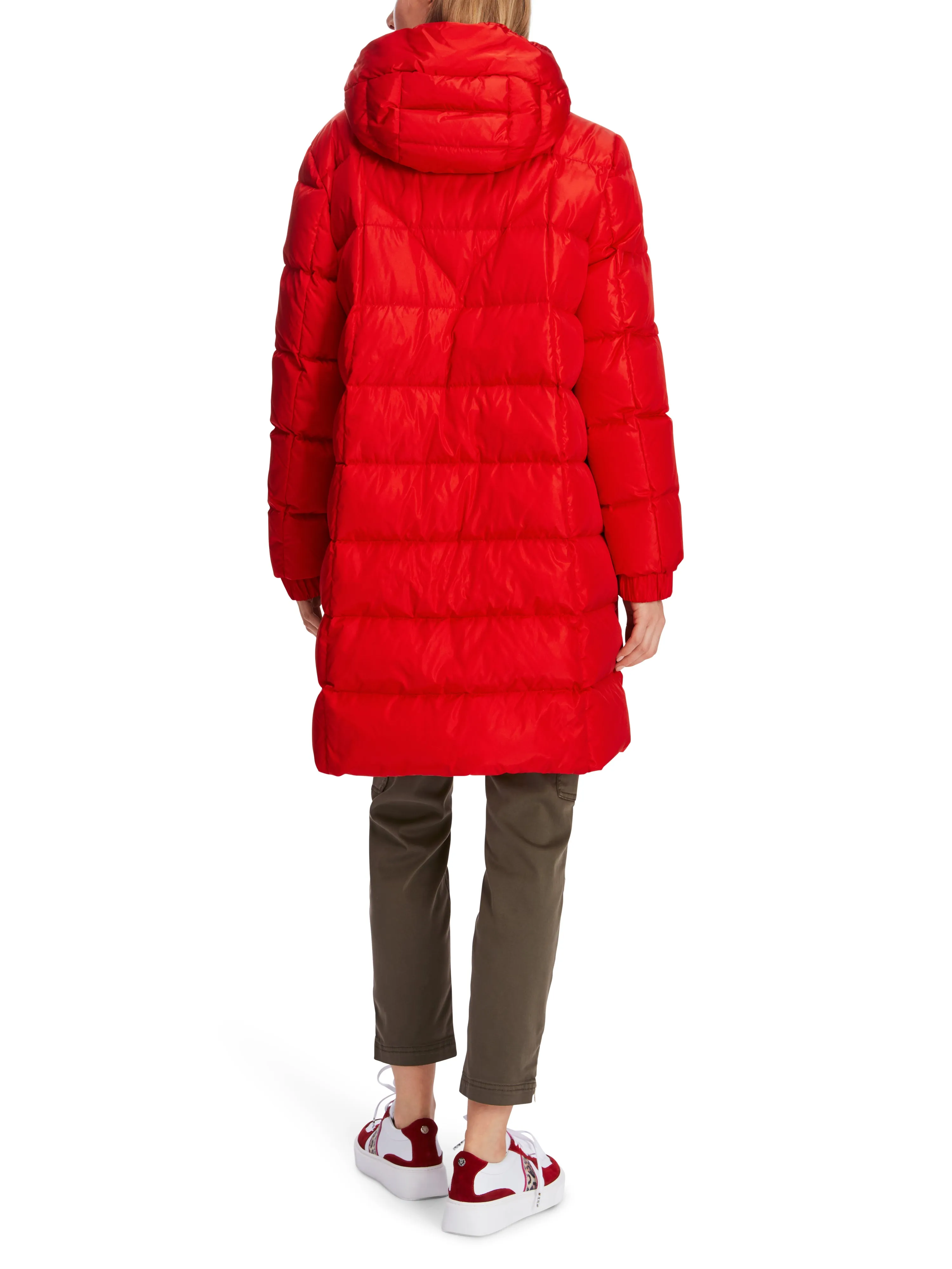 BRIGHT RED HOODED COAT