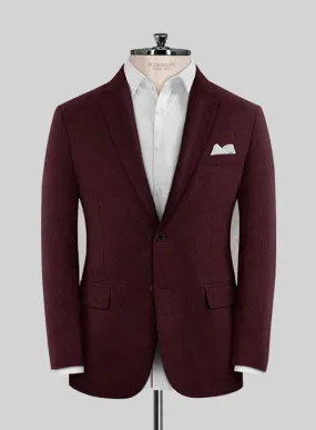 Burgundy Flannel Wool Jacket