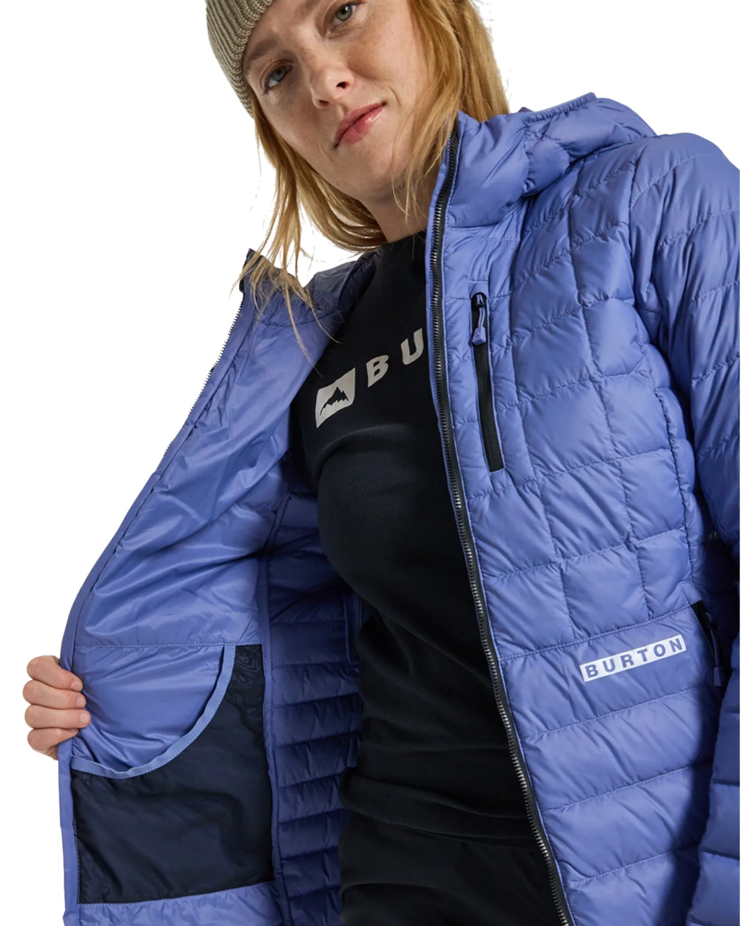 Burton Women's Mid-Heat Hooded Down Insulated Jacket - Slate Blue