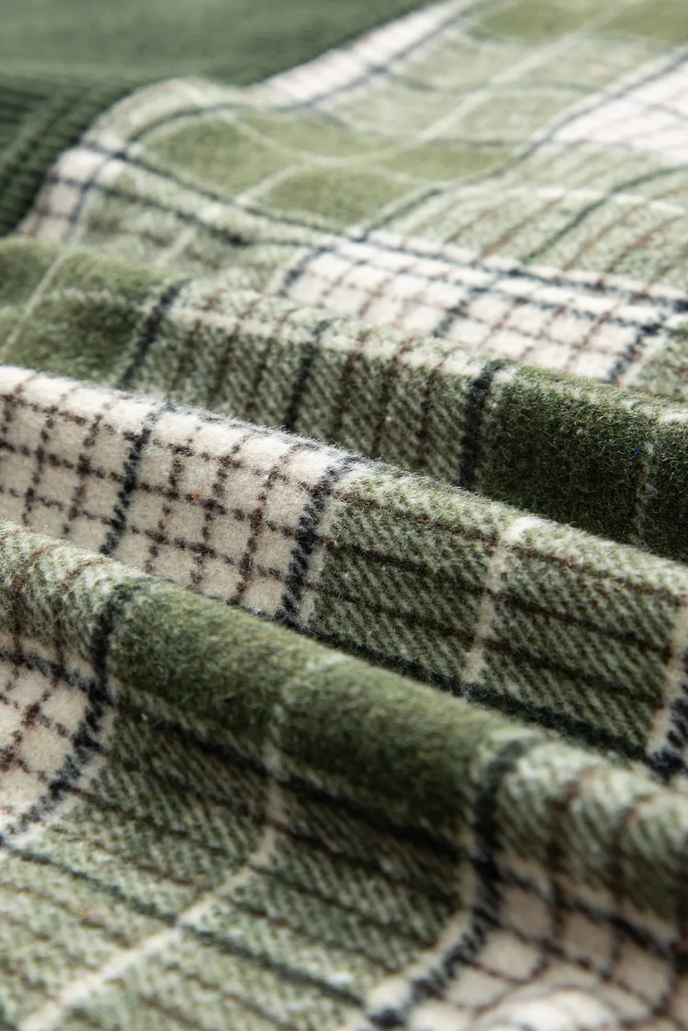 Button-Down Plaid Corduroy Jacket