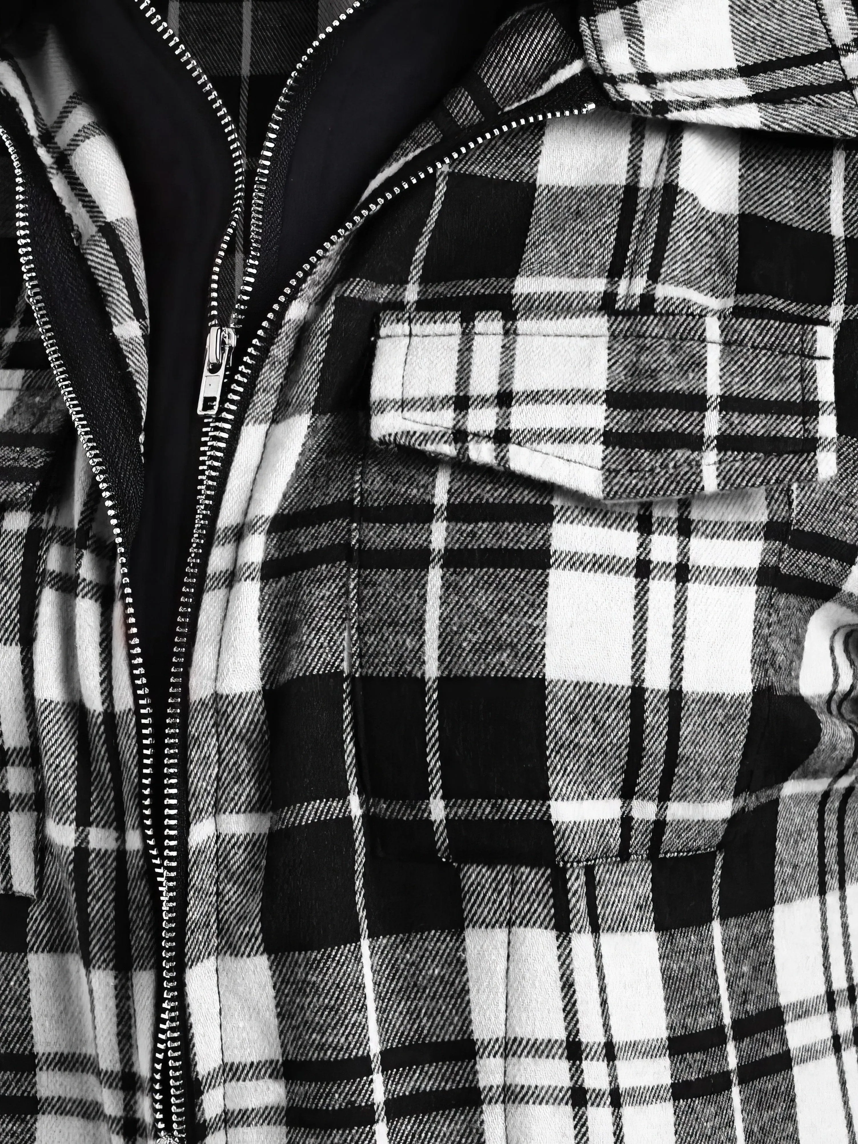 Button-Down Plaid Corduroy Jacket