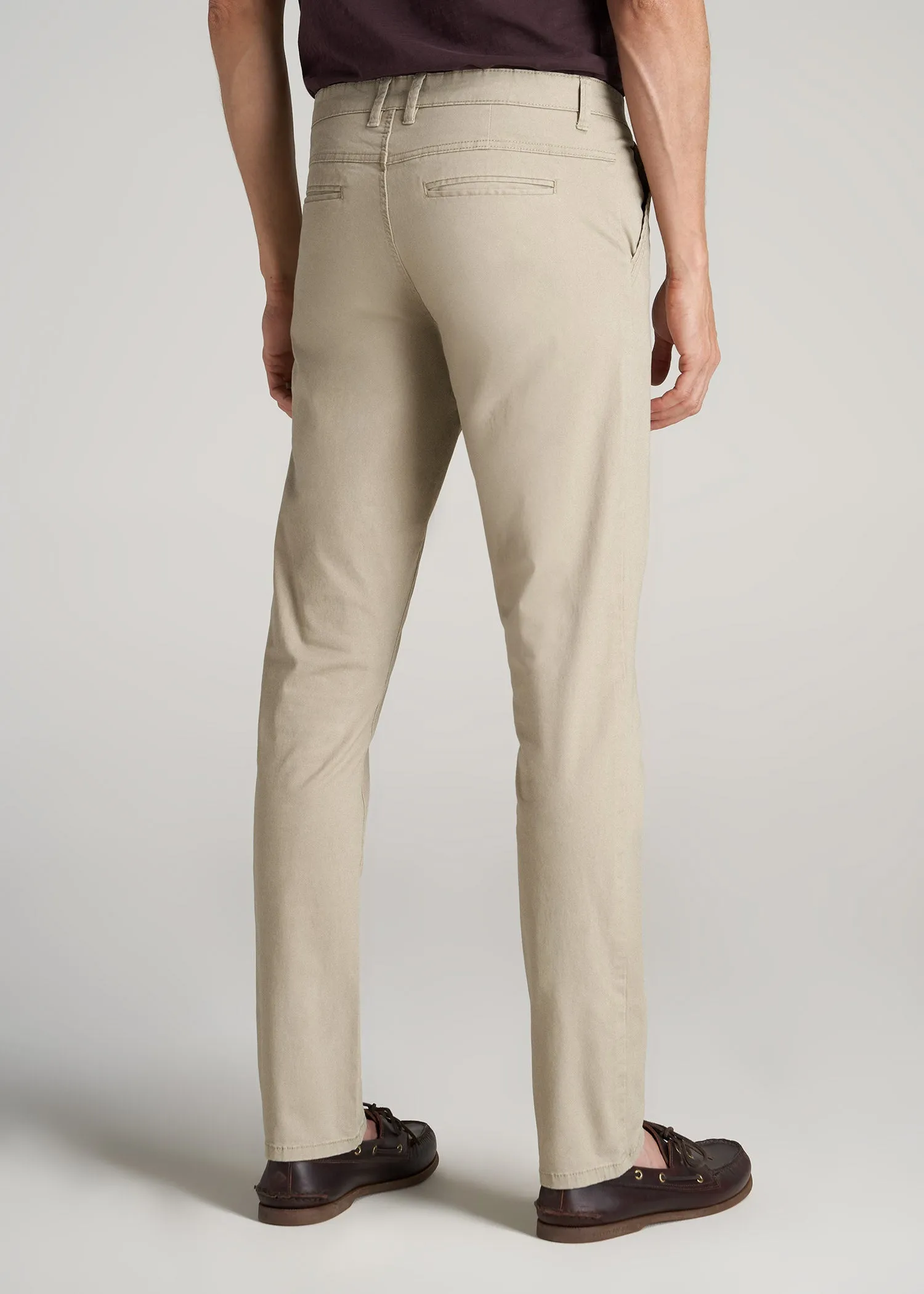 Carman TAPERED Chinos in Desert Khaki - Pants for Tall Men