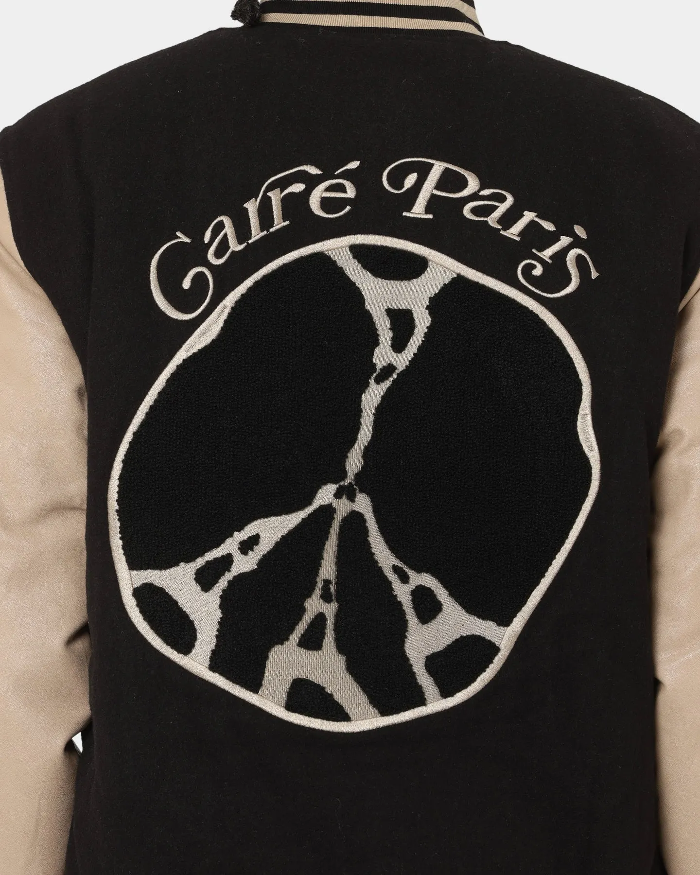 Carre Peace Varsity Jacket Black/Stone