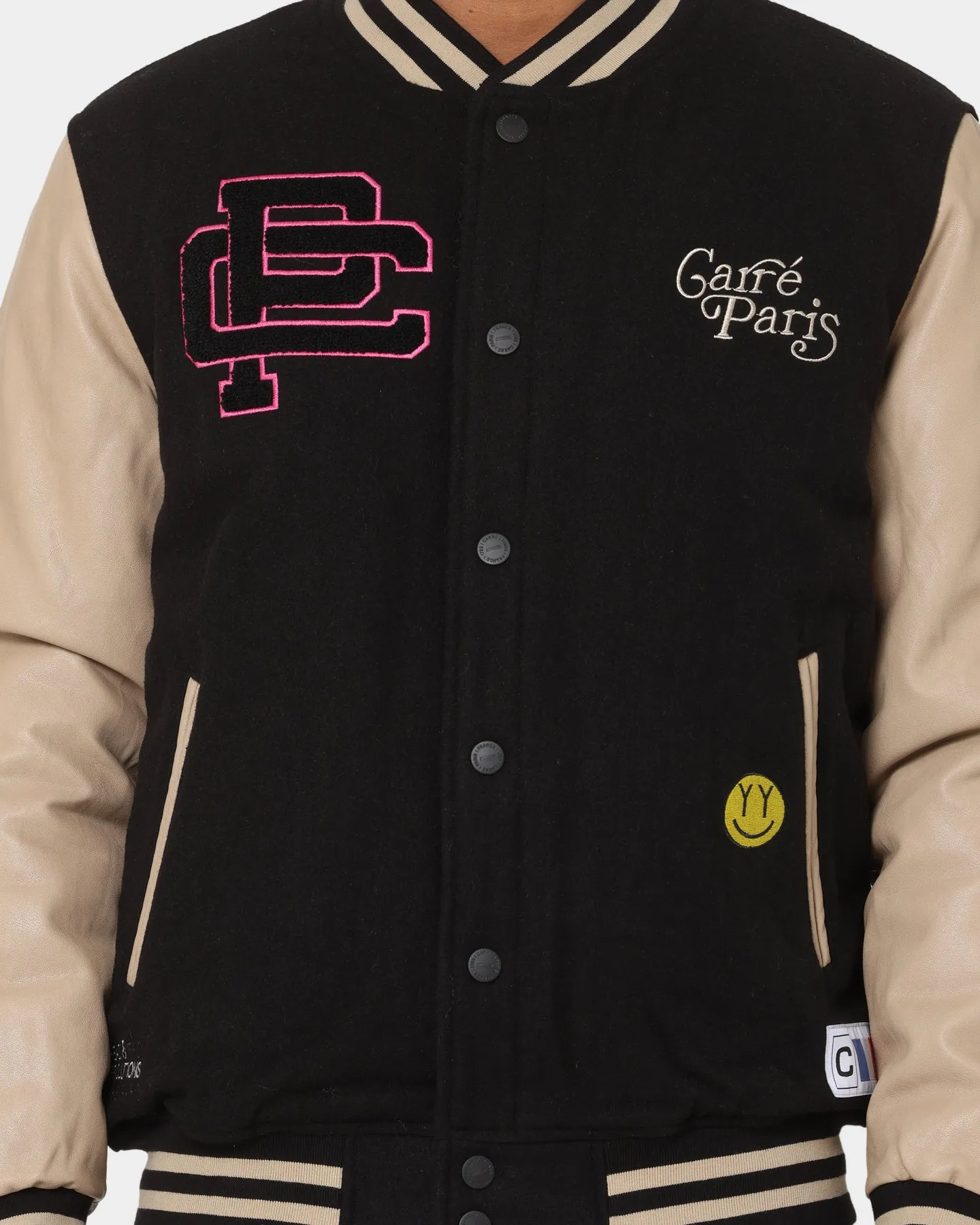 Carre Peace Varsity Jacket Black/Stone