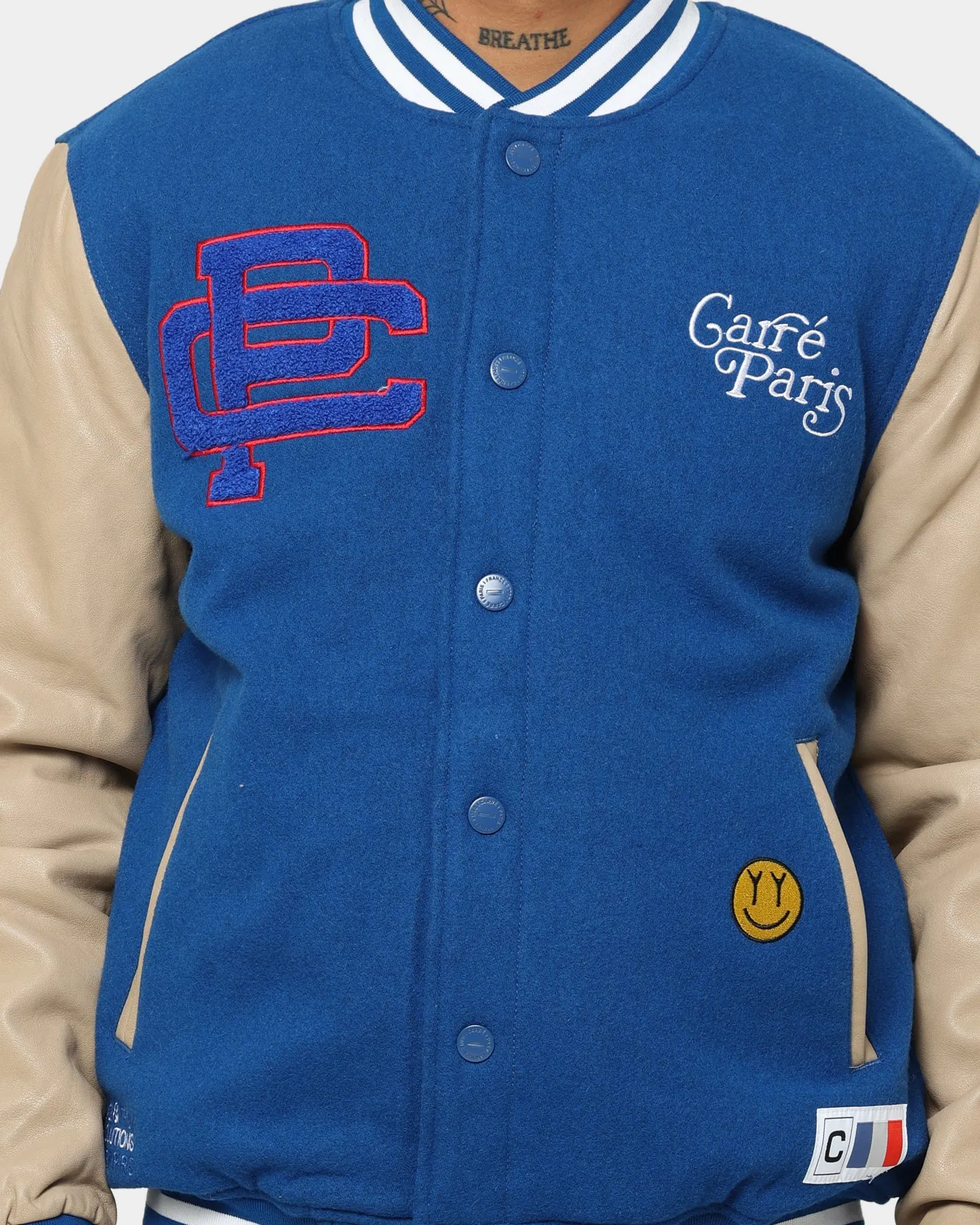 Carre Peace Varsity Jacket Blue