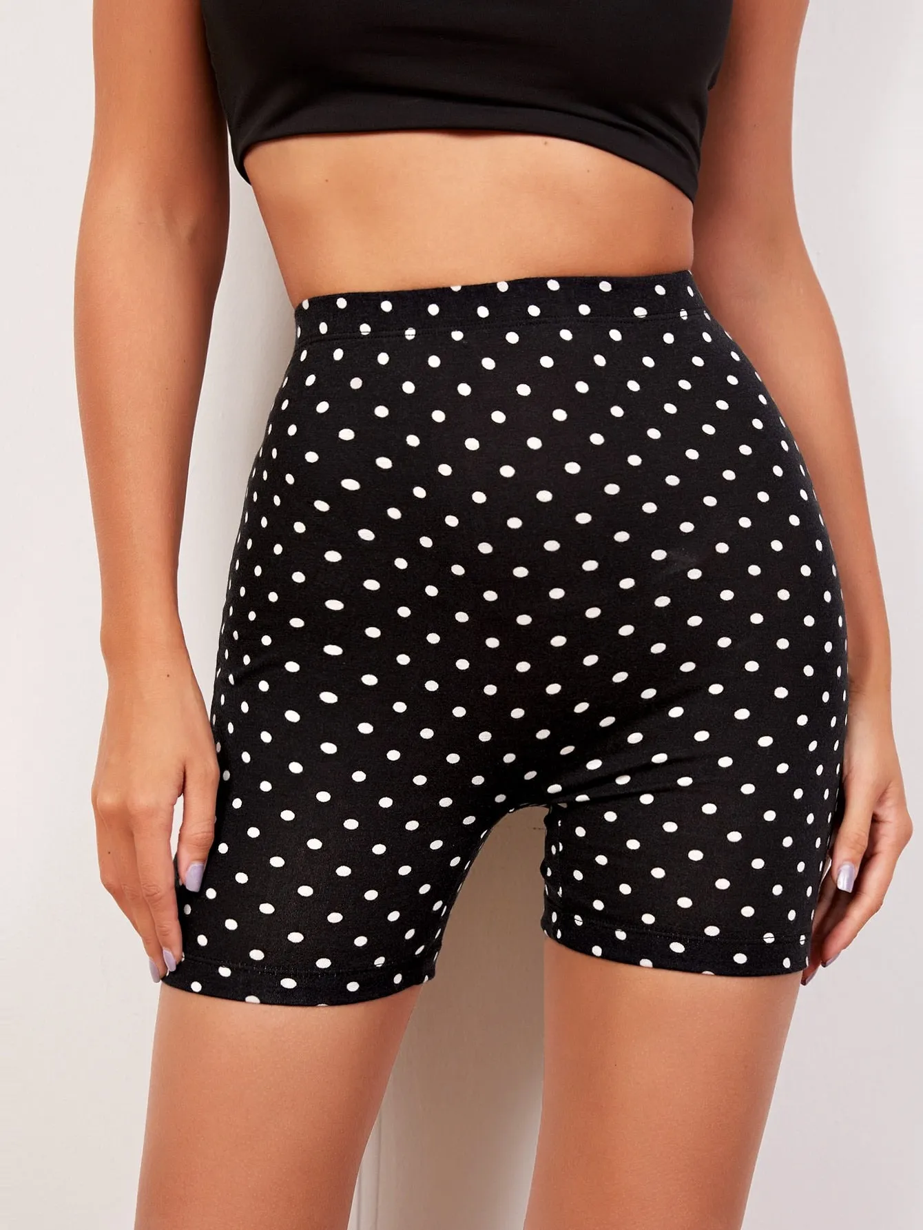 Casual Polka Dot Short Women Leggings