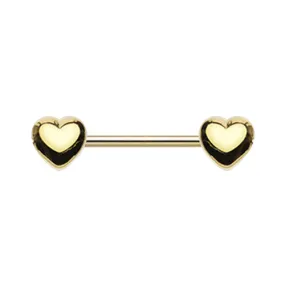 Classic Heart Nipple Body Jewellery with Gold Plating