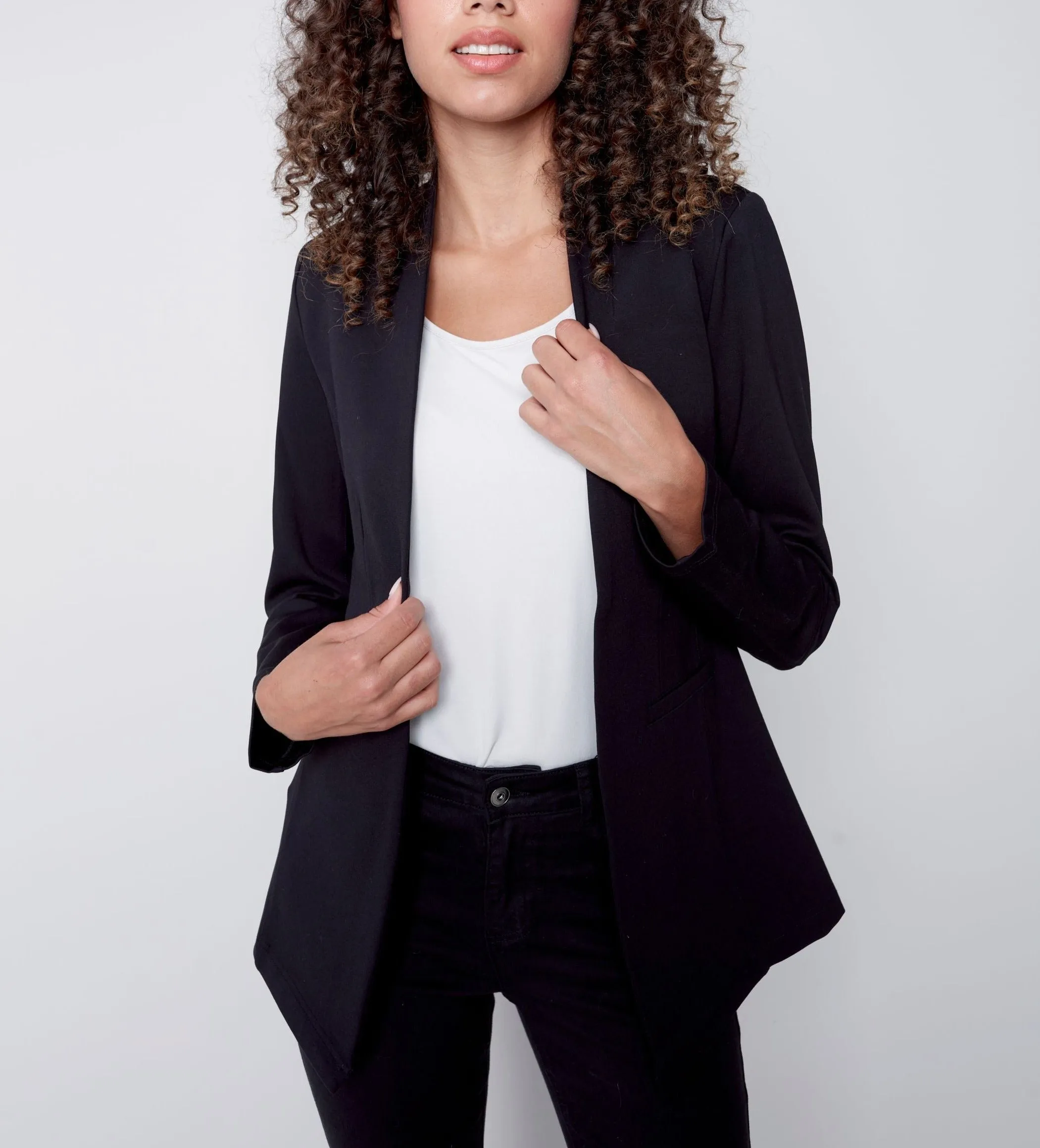 Collarless Blazer