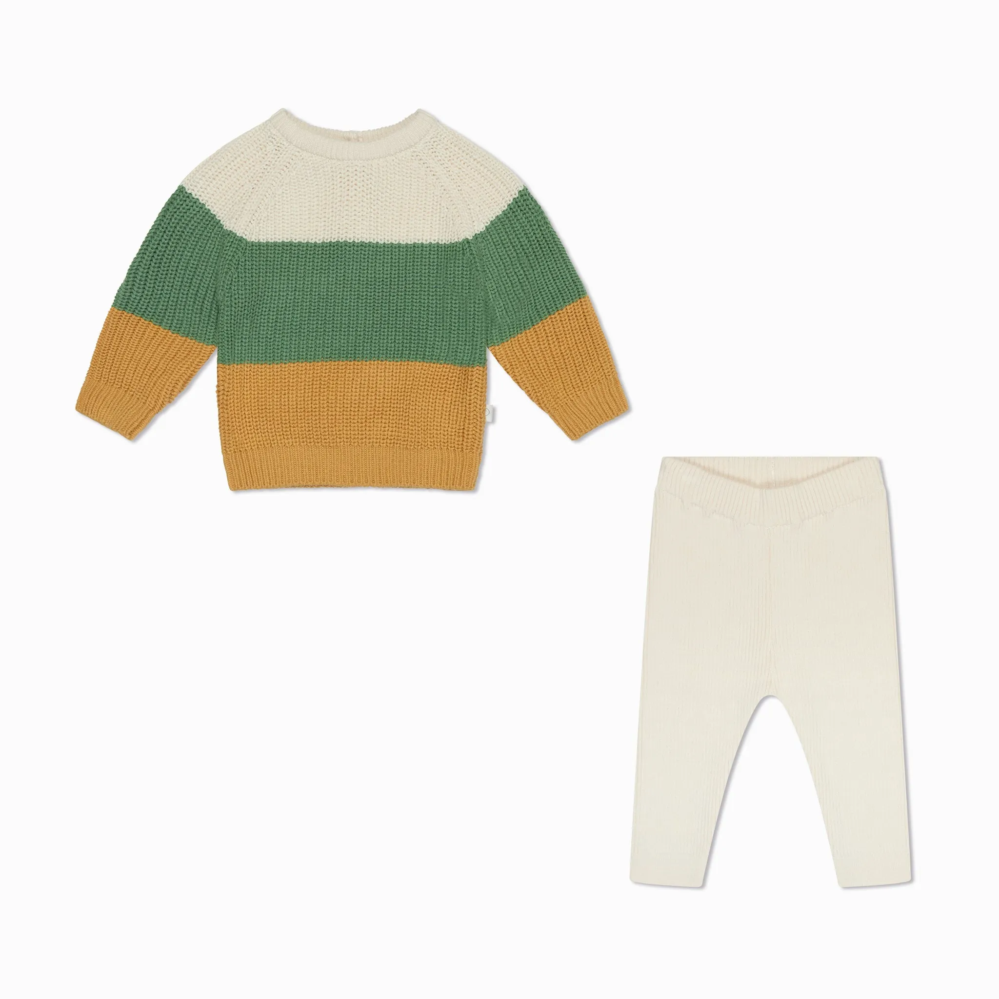 Colourblock Stripe Knitted Jumper & Leggings