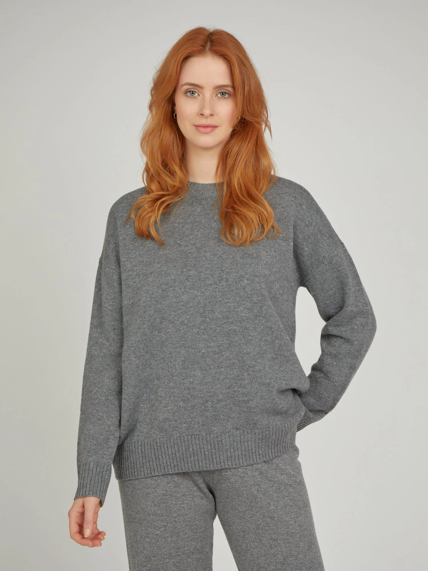 Core Oversized Crew Neck Wool/Cashmere Jumper