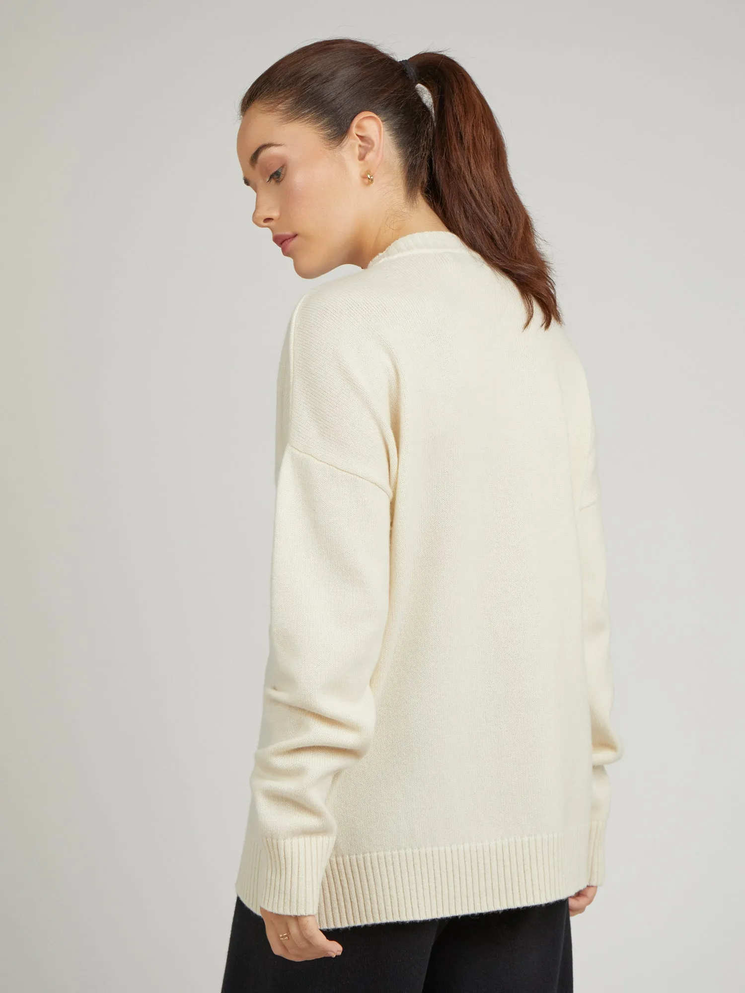 Core Oversized Crew Neck Wool/Cashmere Jumper