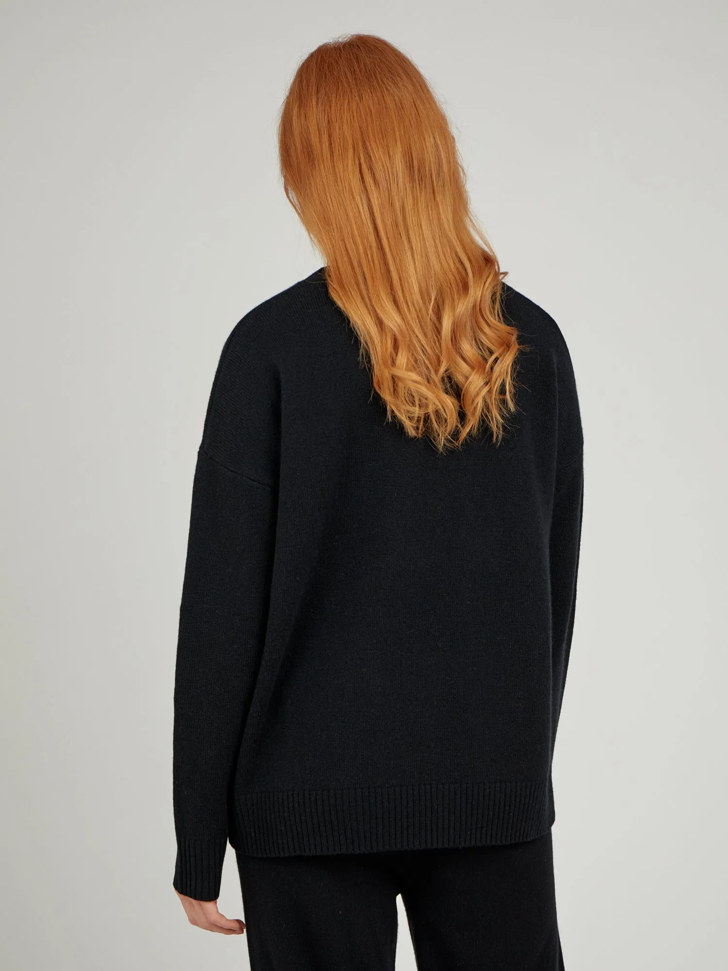 Core Oversized Crew Neck Wool/Cashmere Jumper