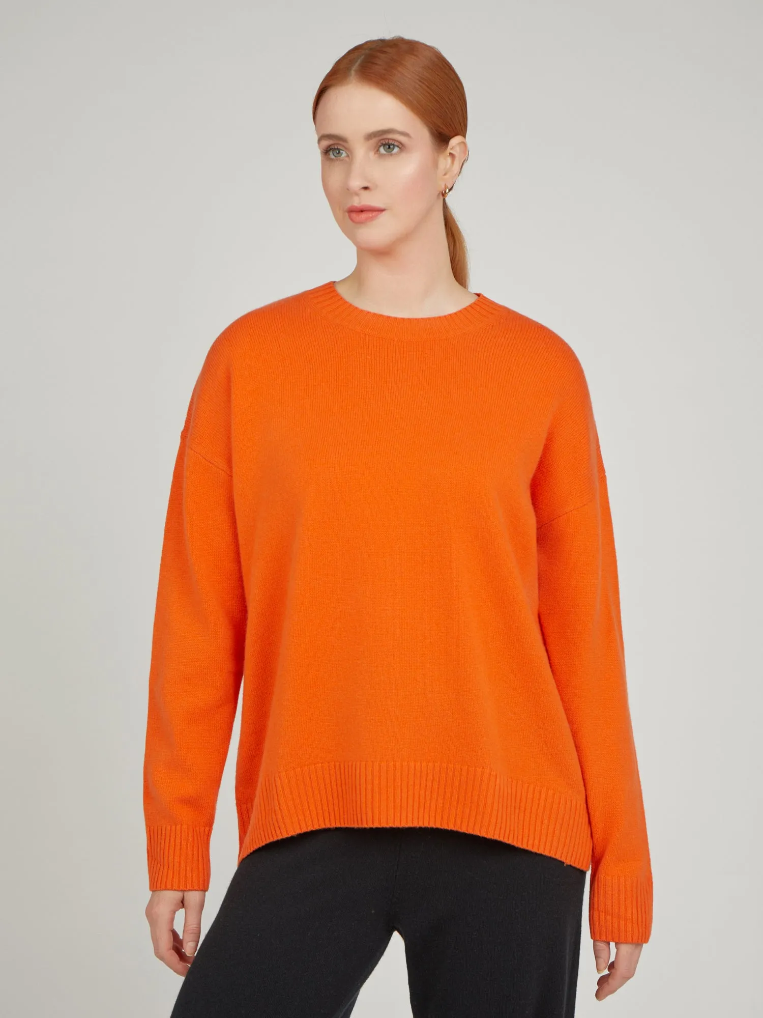 Core Oversized Crew Neck Wool/Cashmere Jumper