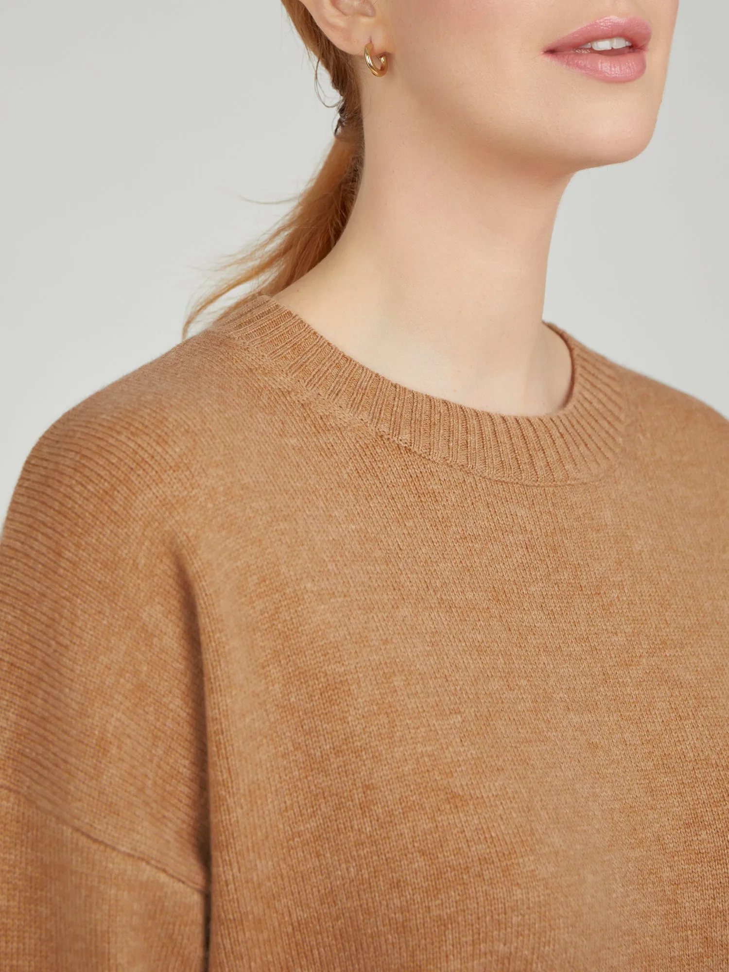 Core Oversized Crew Neck Wool/Cashmere Jumper