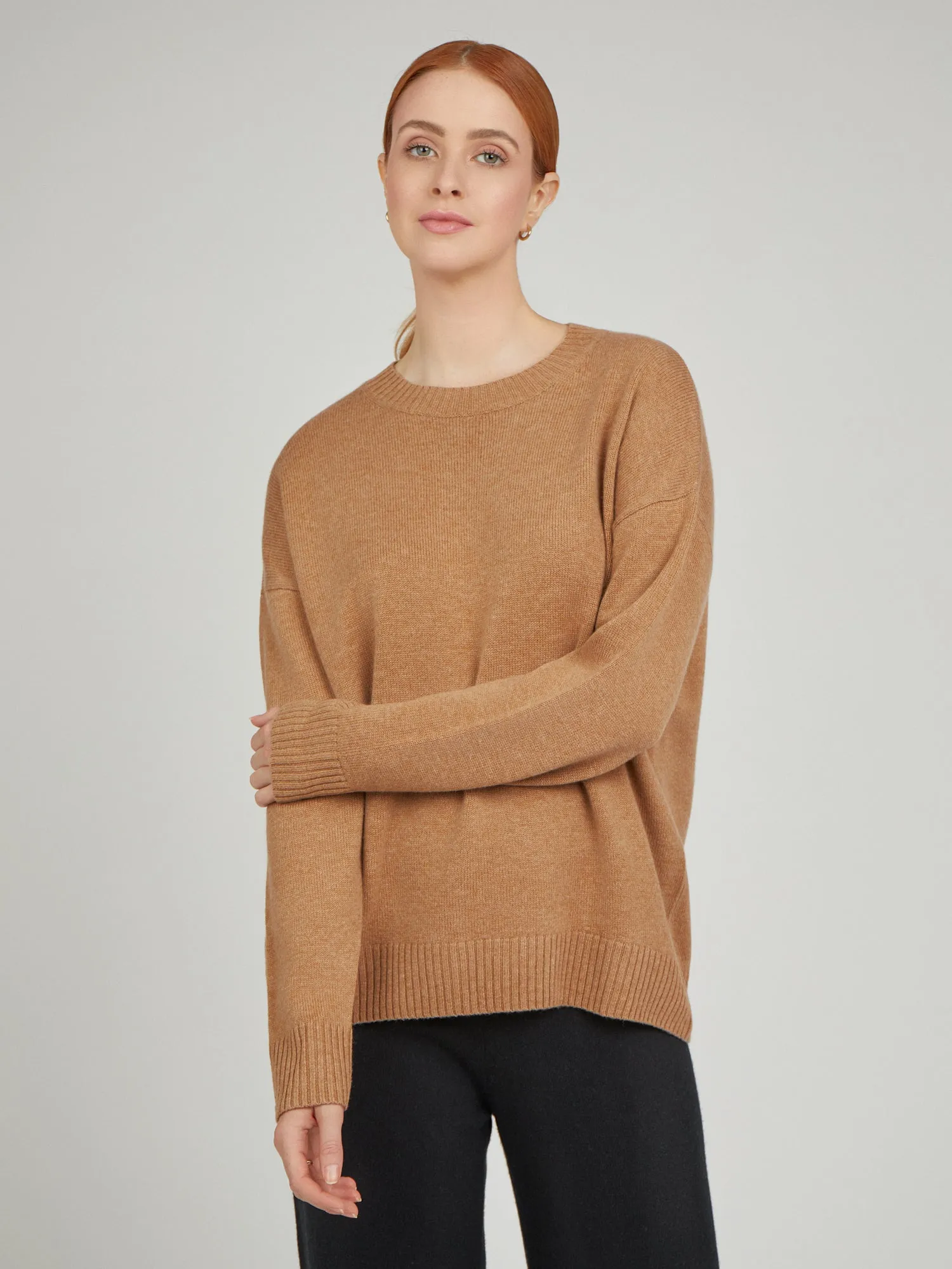 Core Oversized Crew Neck Wool/Cashmere Jumper