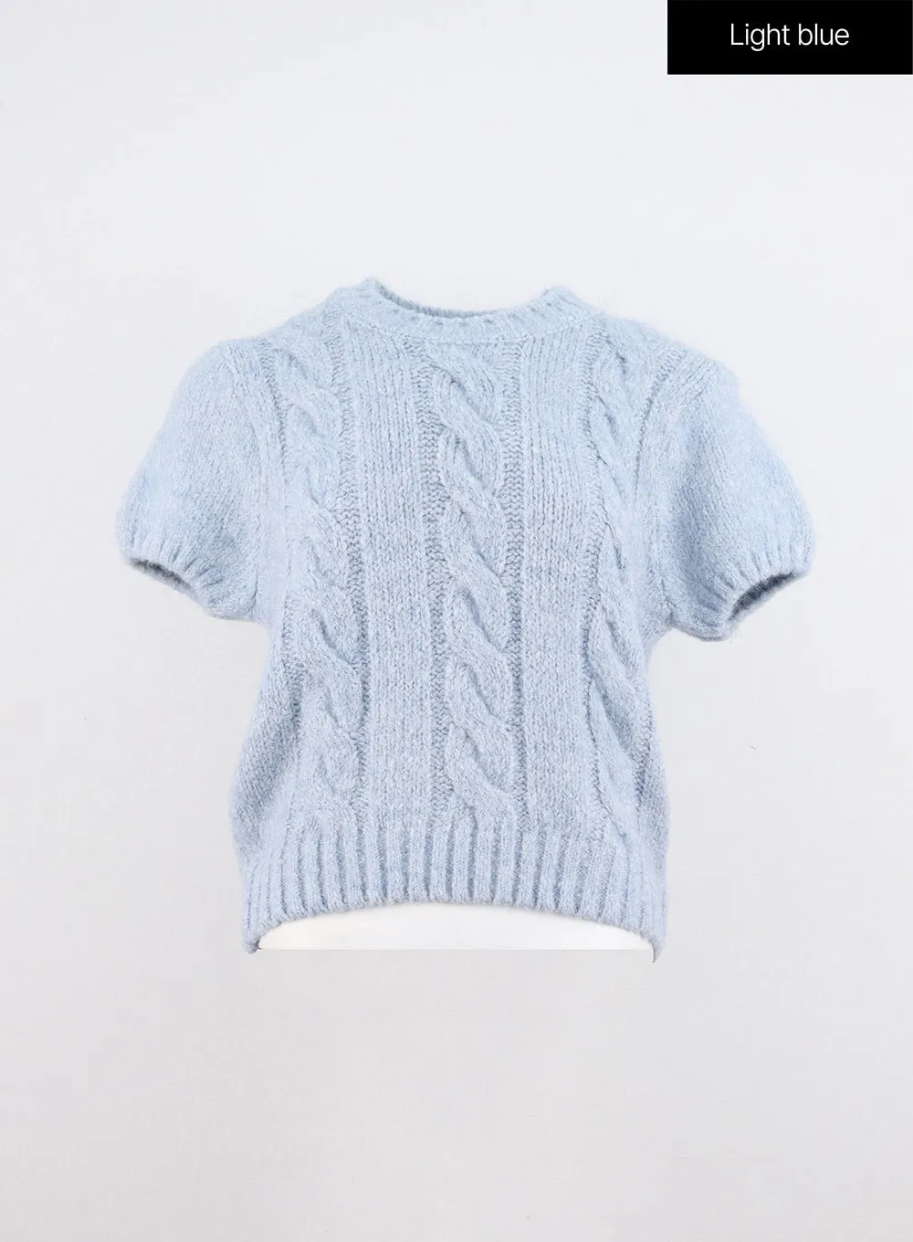 Cozy Cable Short Sleeve Knit OO319