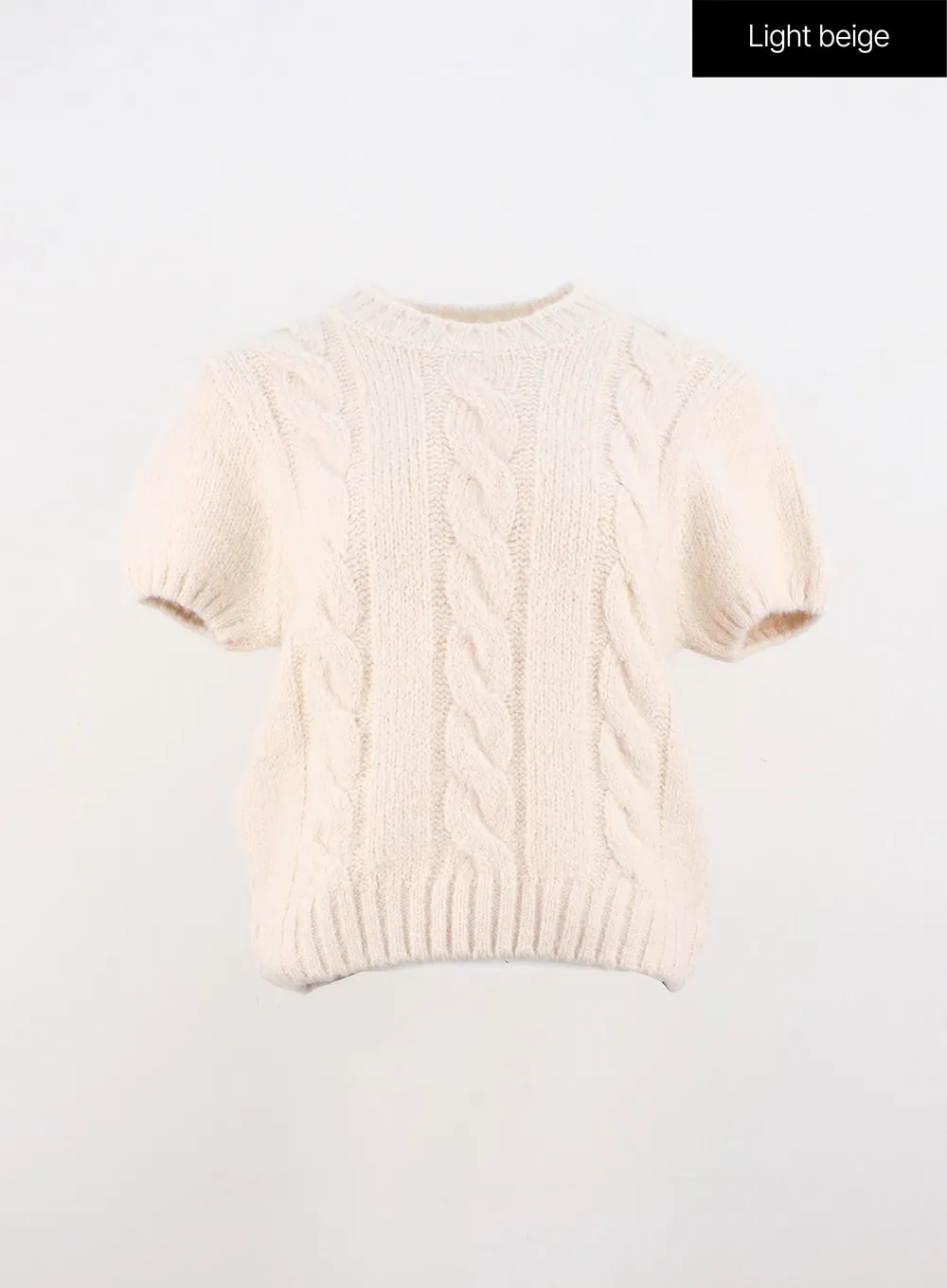 Cozy Cable Short Sleeve Knit OO319