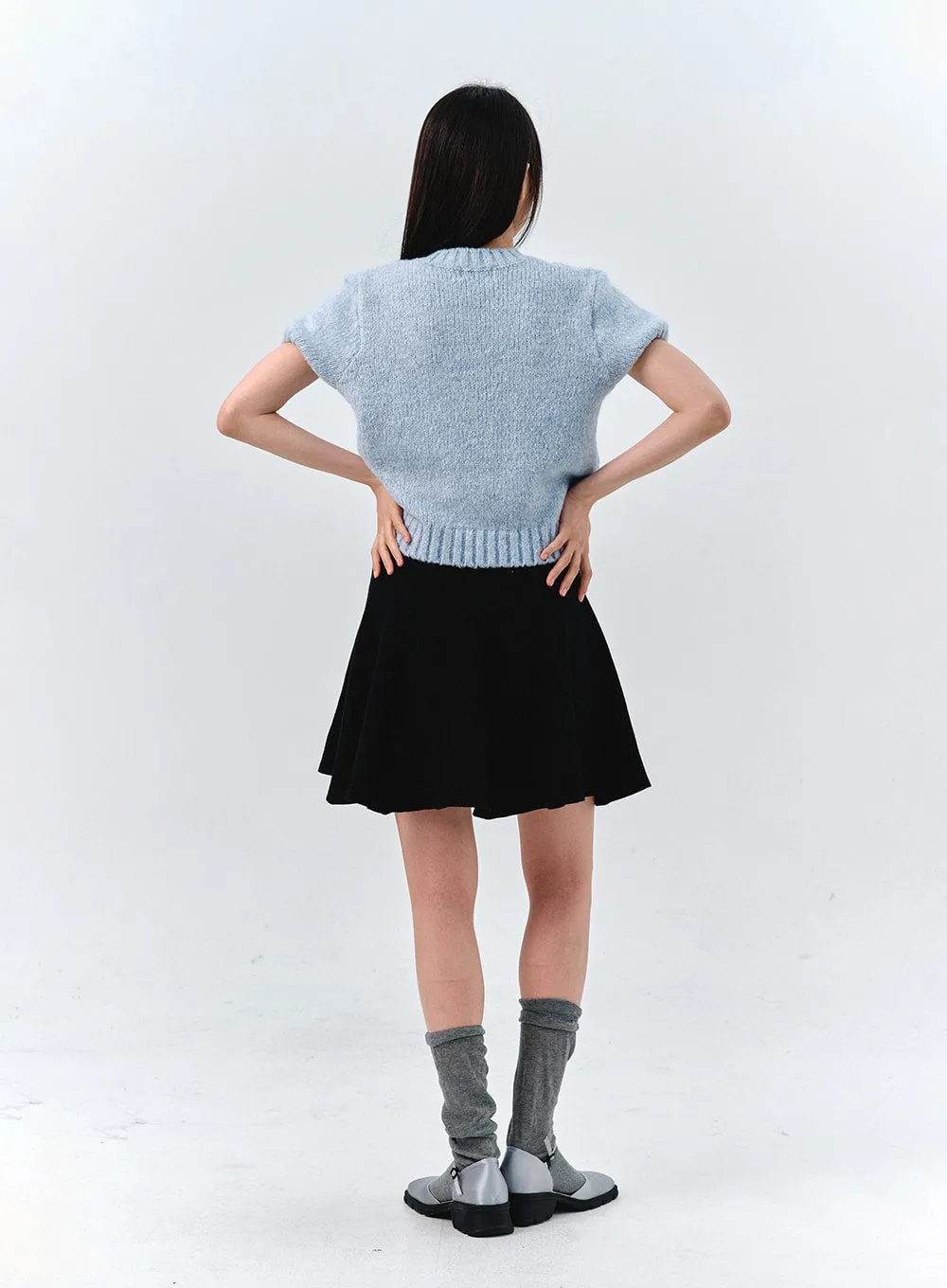 Cozy Cable Short Sleeve Knit OO319