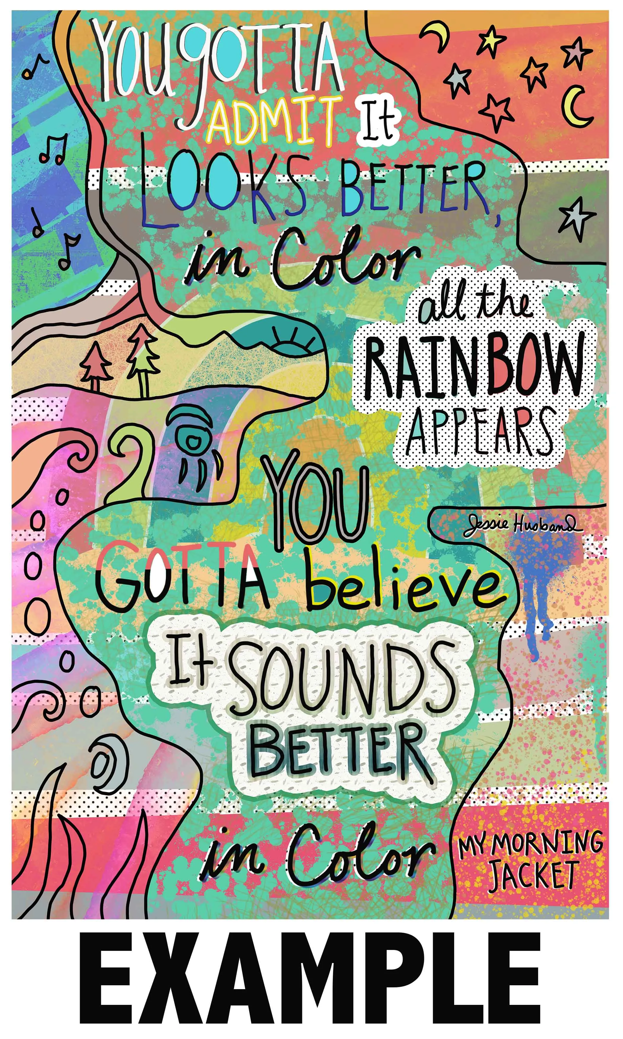 Custom Quote or Lyric Art, In Color