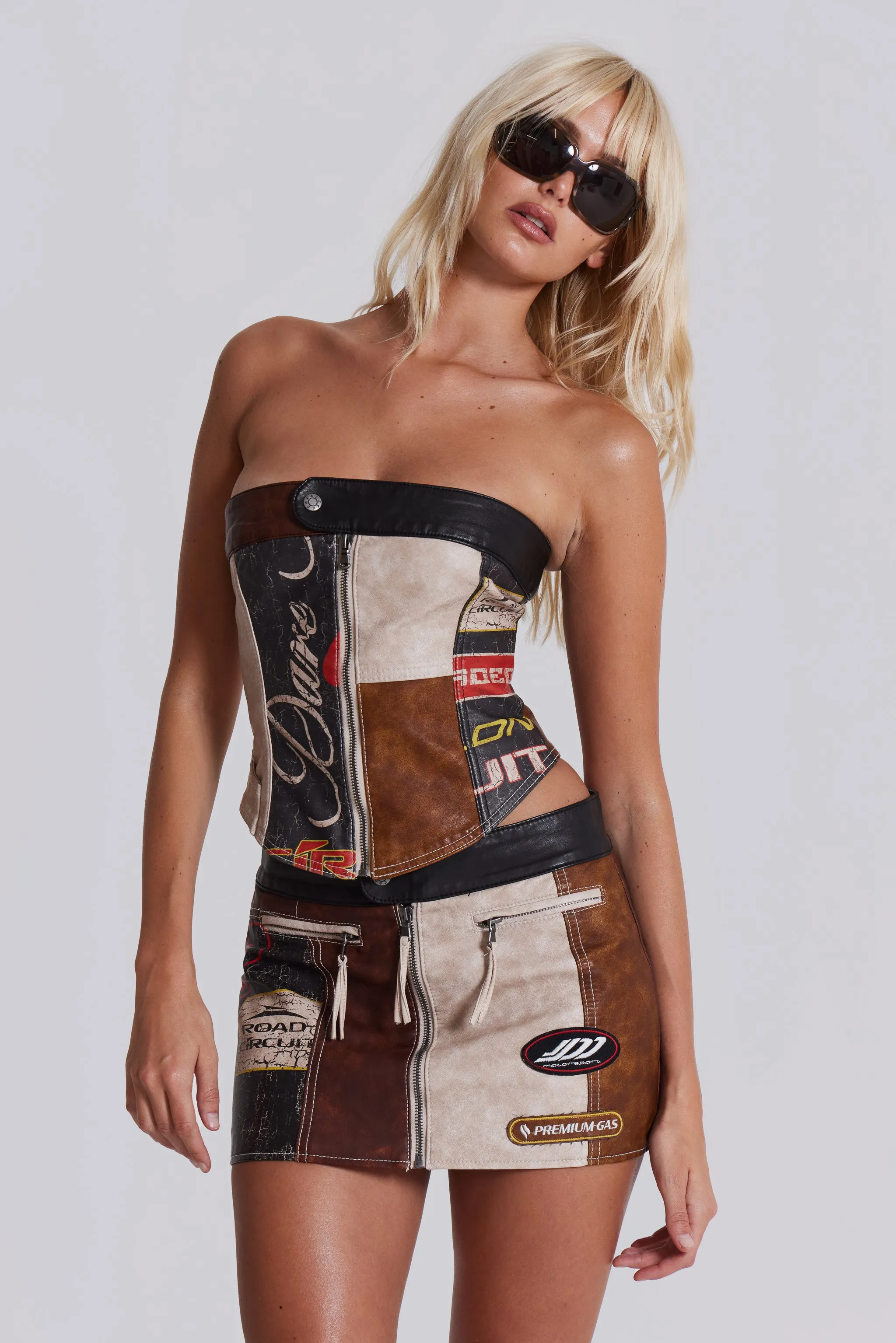 Daytona Vegan Leather Corset Top