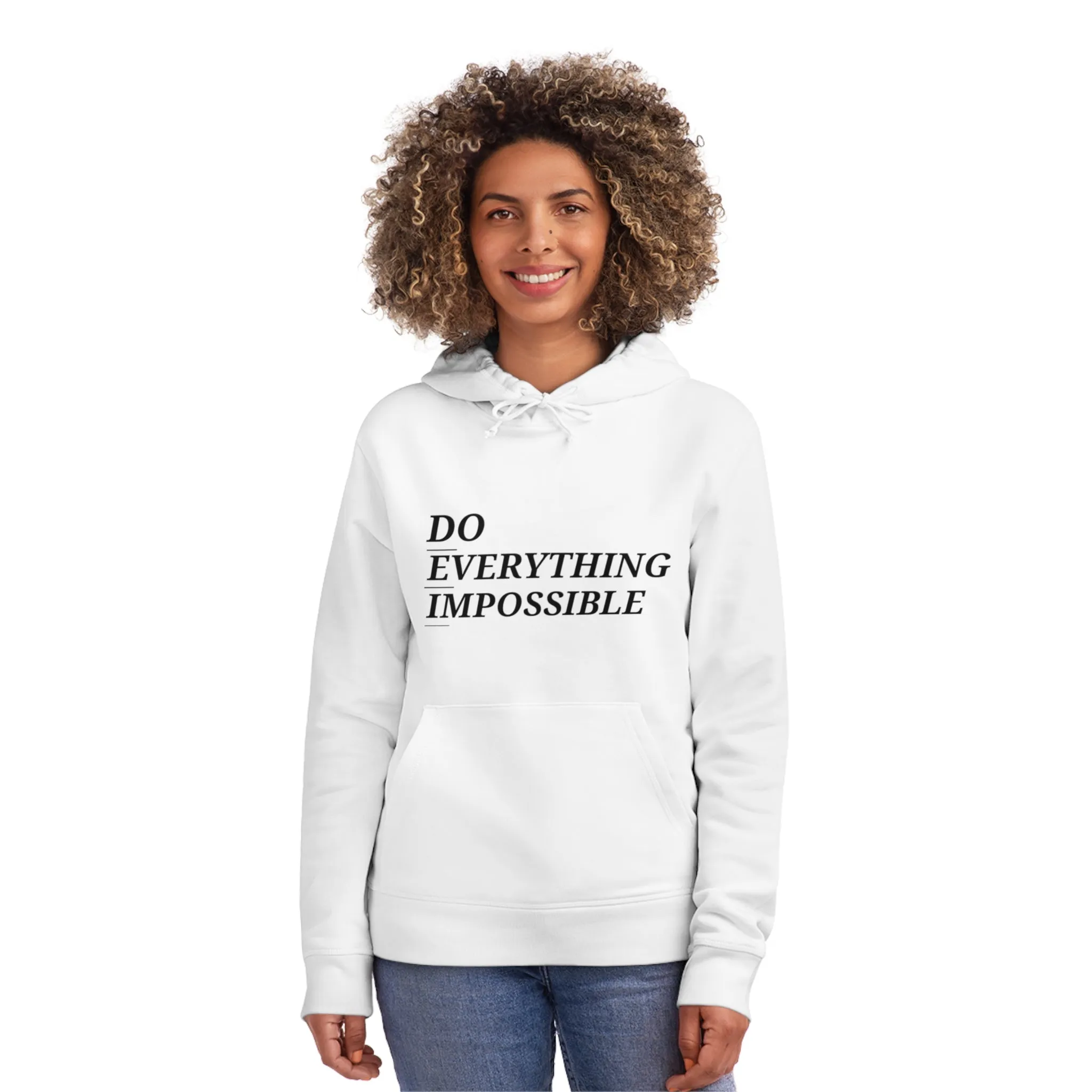 DEI 25 Black Logo Unisex Drummer Hoodie - 'Do Everything Impossible' Inspirational Sweatshirt