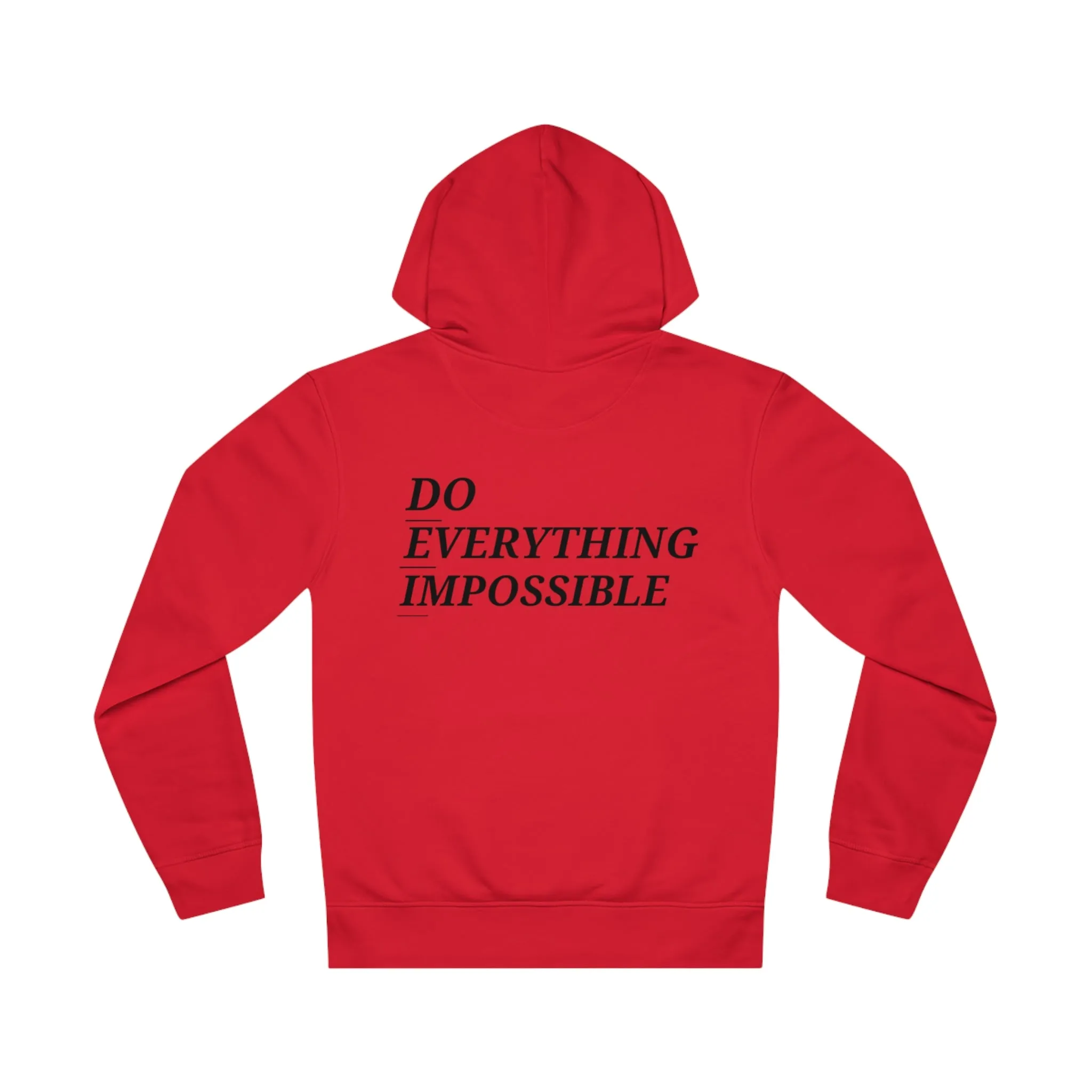 DEI 25 Black Logo Unisex Drummer Hoodie - 'Do Everything Impossible' Inspirational Sweatshirt